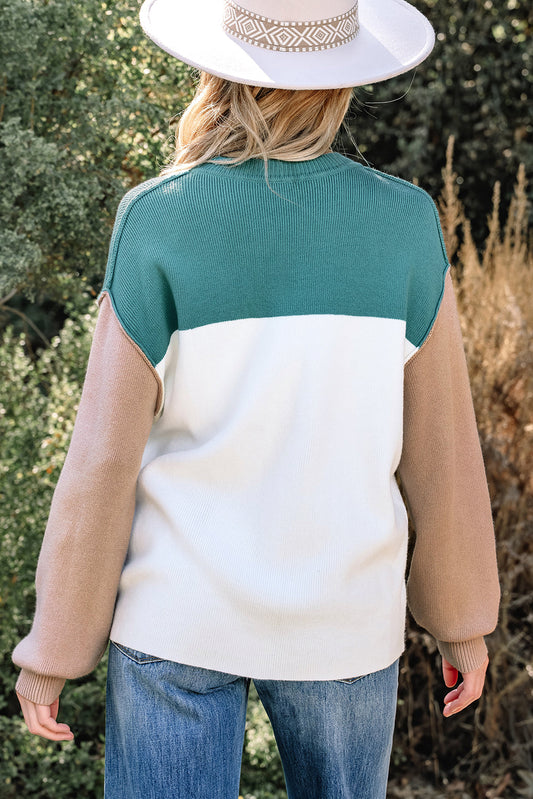 Anava Ribbed Knit Baggy Sweater