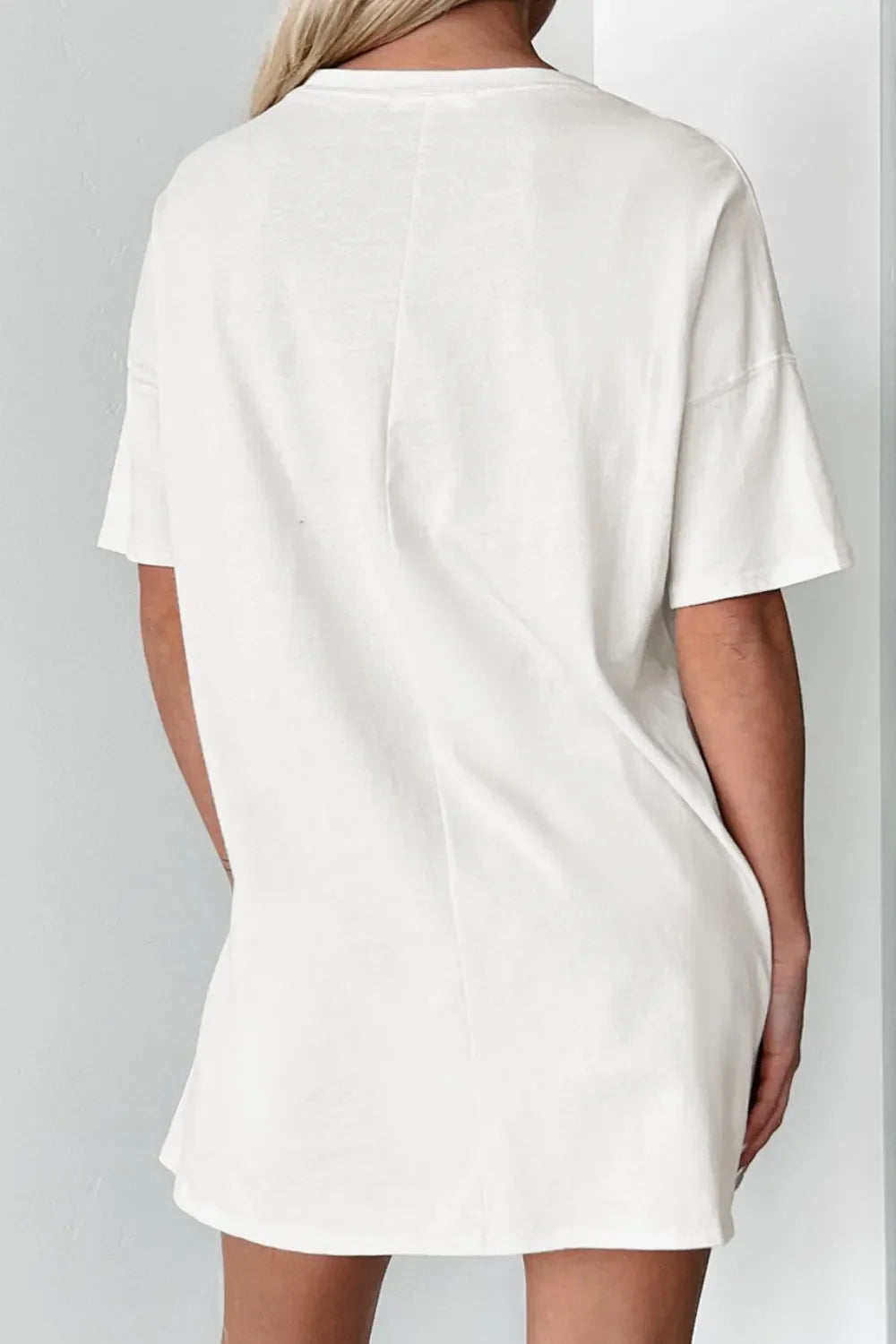 Flower Graphic Round Neck Short Sleeve T-Shirt