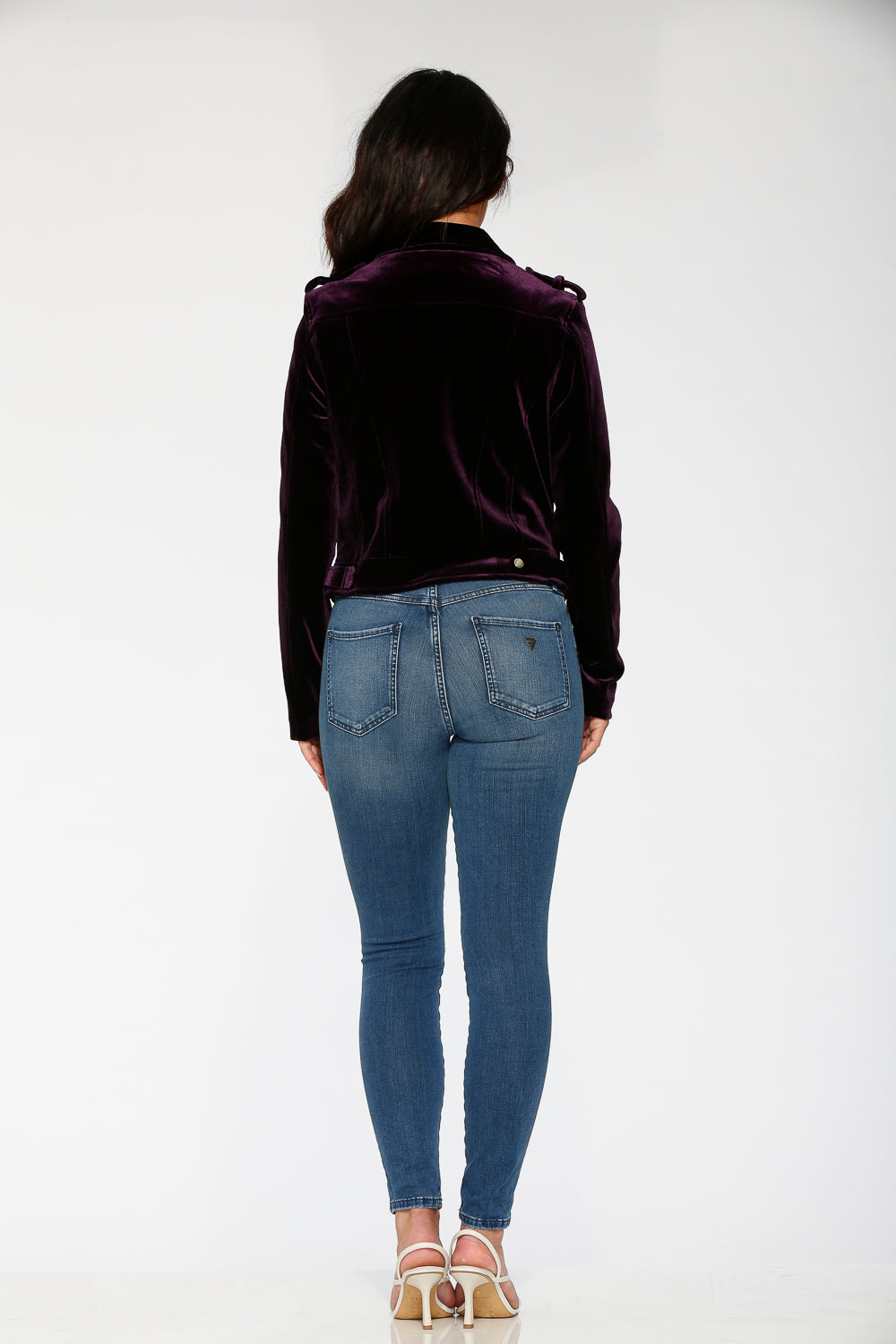 Purple Velvet Moto Jacket