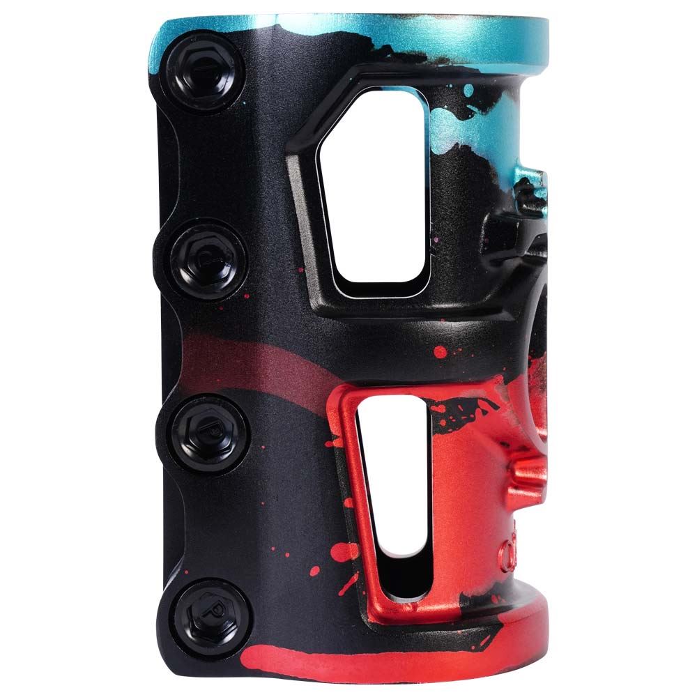 Oath Cage V2 SCS 4 Bolt Clamp - Black/Teal/Red