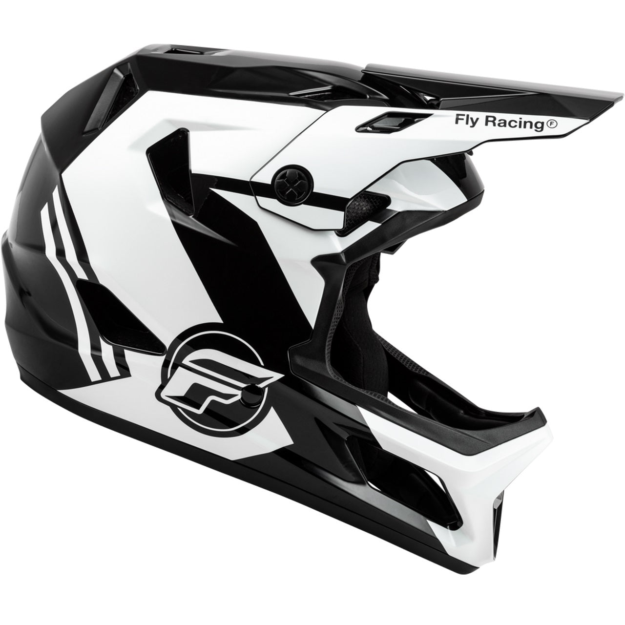 Fly Racing Rayce (2024) Full Face Helmet - Black/White/Grey