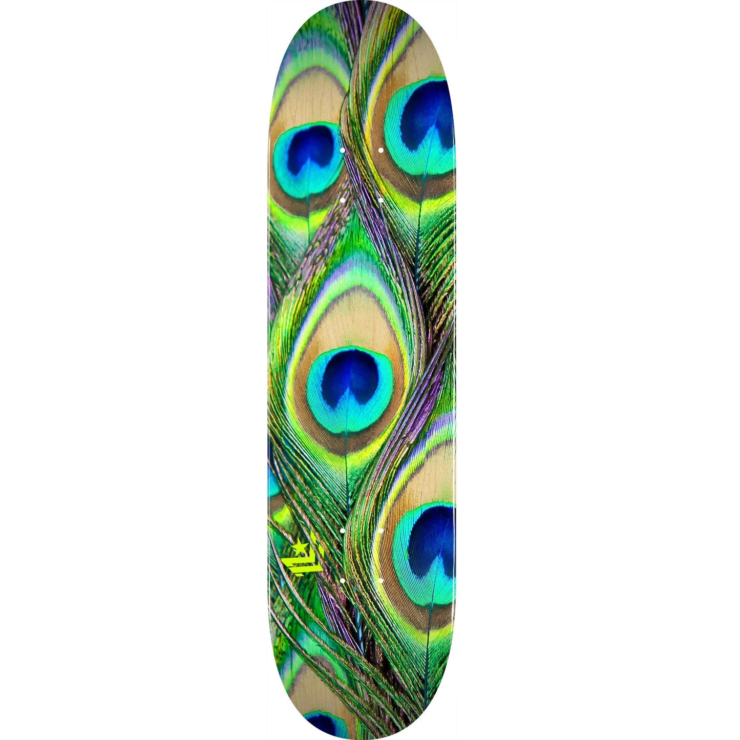 Mini Logo Peacock Feather 18 Skateboard Deck 191 - 7.5″