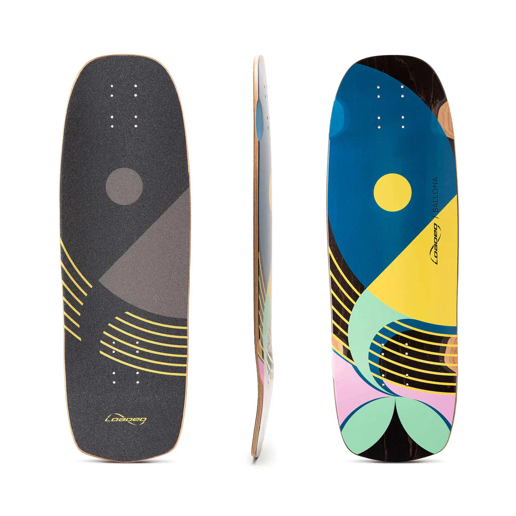 Loaded Ballona Willy Longboard Deck - Bright Blue/Yellow