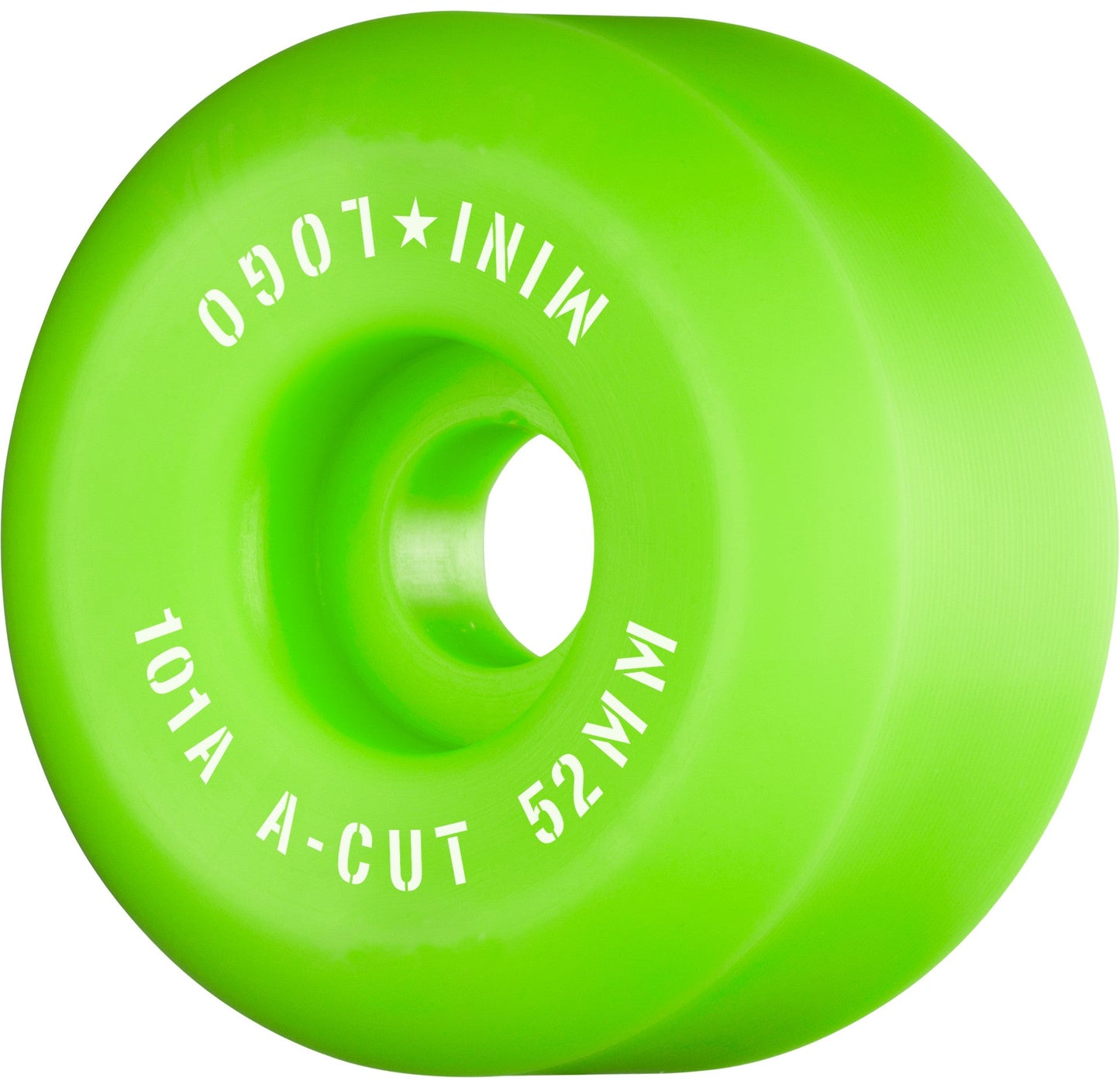 Mini Logo Wheels A-Cut "2" 52mm 101a - Green (Set of 4)