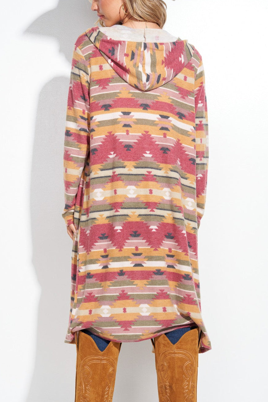 Aztec Hooded Cardigan Made in America