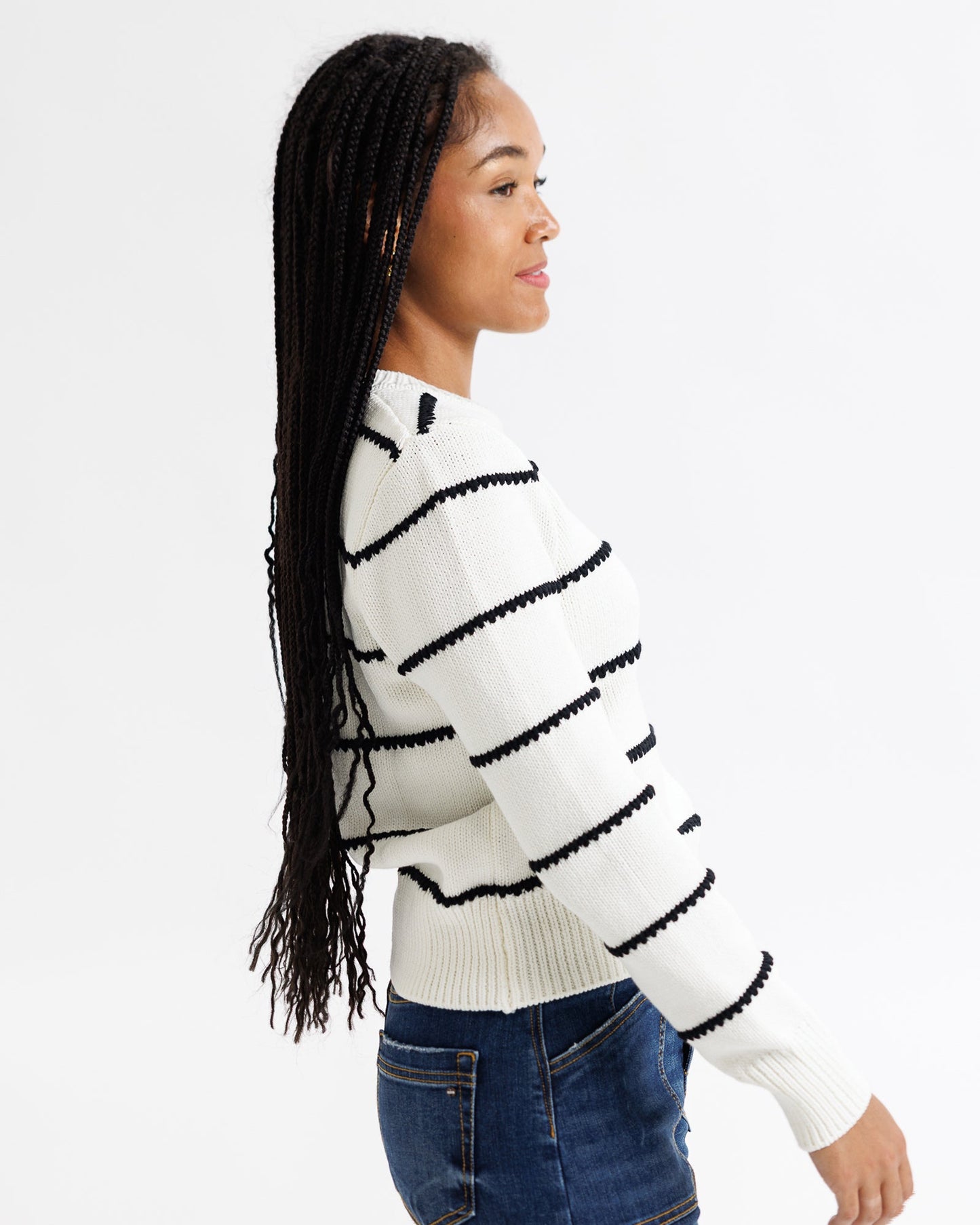 Stitch Stripe Crew