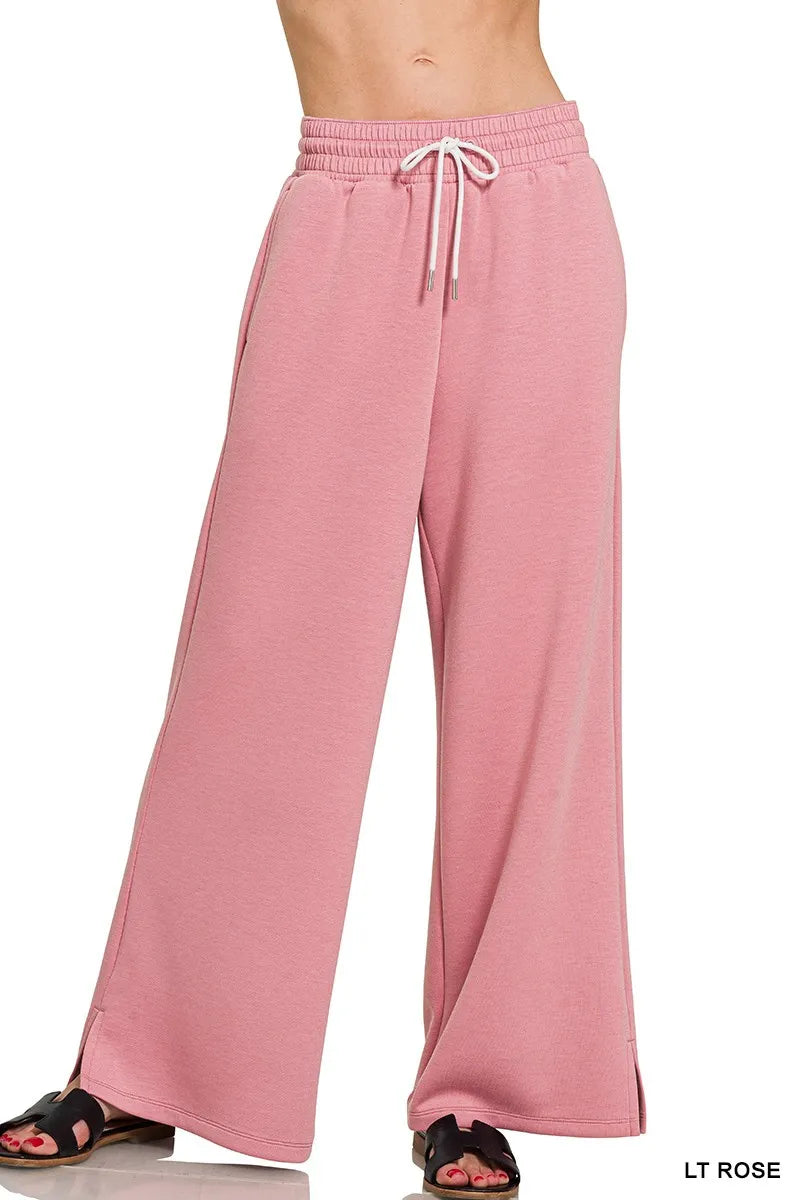 Zenana Scuba Drawstring Pants