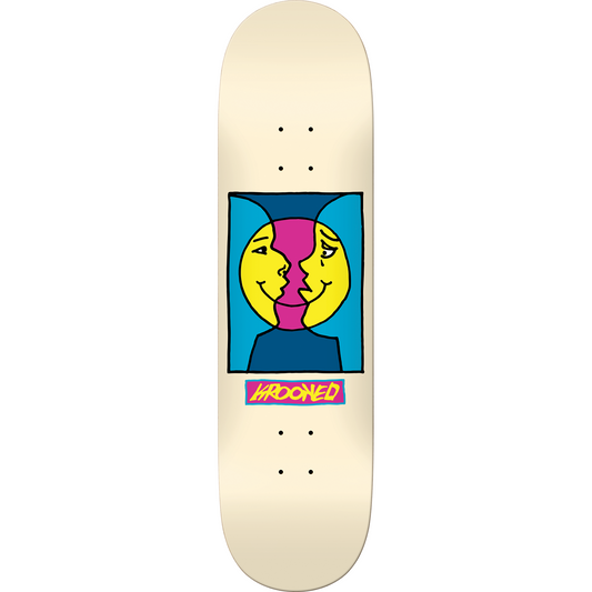 Krooked Moon Smile Skateboard Deck - 8.38″ Cream