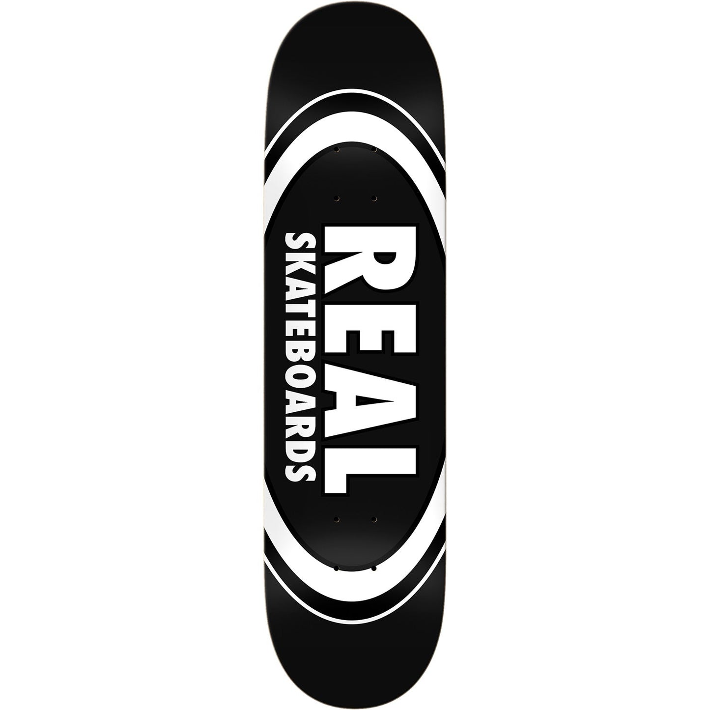 Real Classic Oval Skateboard Deck - 8.25″ Black