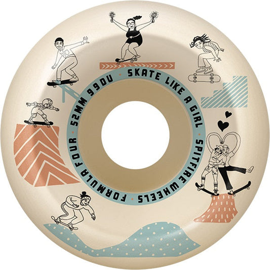 Spitfire Wheels F4 Conical Full SLAG Sessions 52mm 99a - Natural (Set of 4)