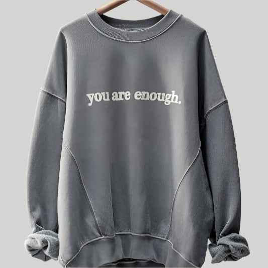 You Are Enough Vintage Wash Crewneck