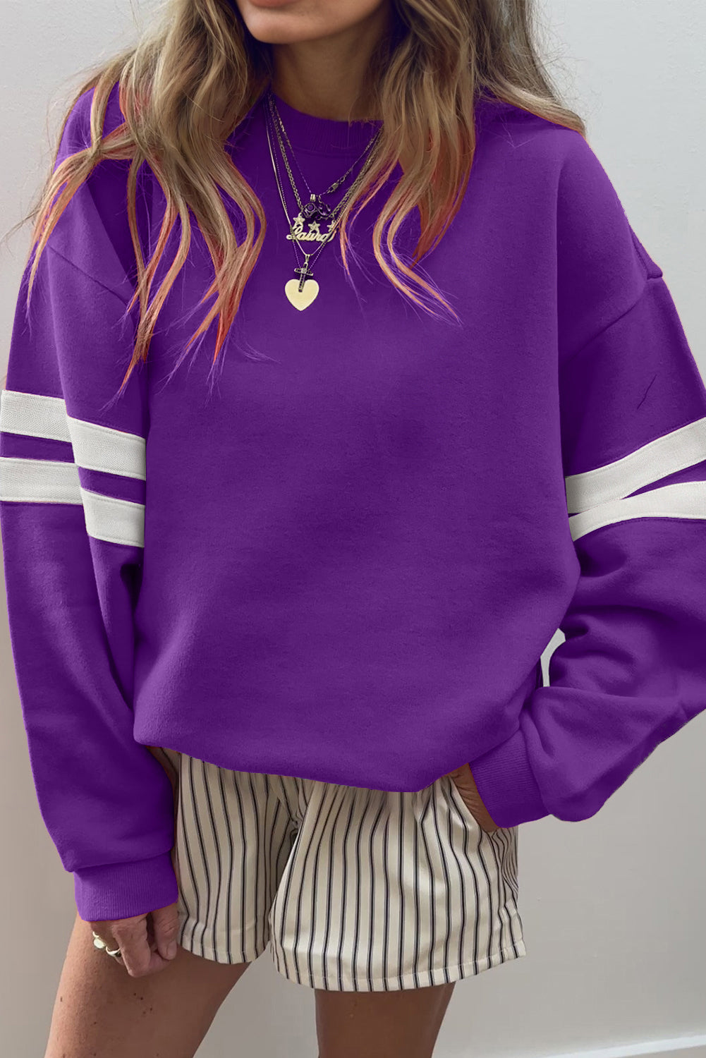 Taylor Striped Oversized Sweatshirt