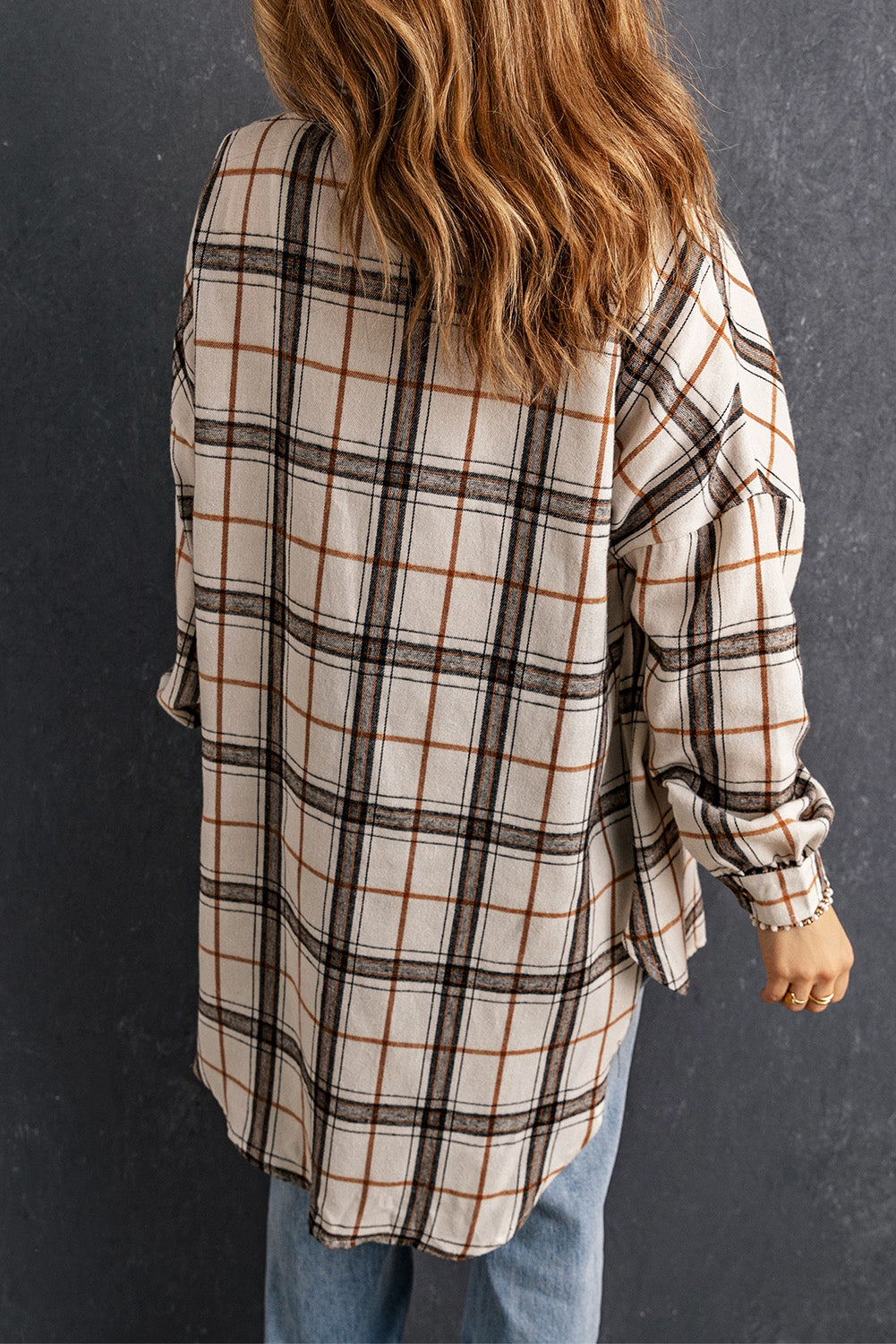 Khloe Oversized Plaid Pattern Shacket