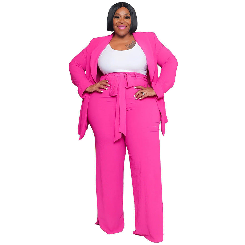 Long Sleeve Pants Lace-up Two-piece Set