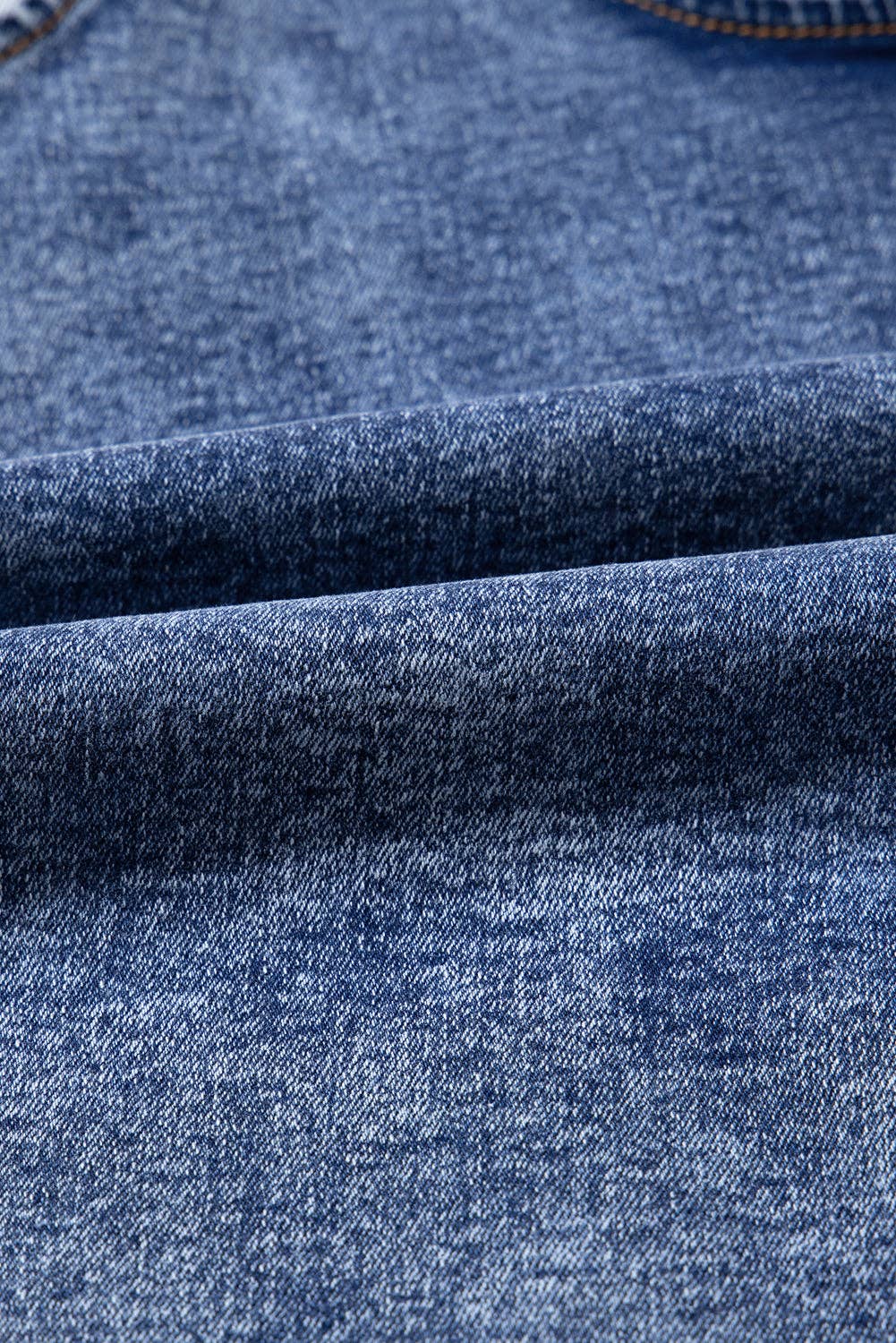 Denim Sleeveless Patched Pocket Romper