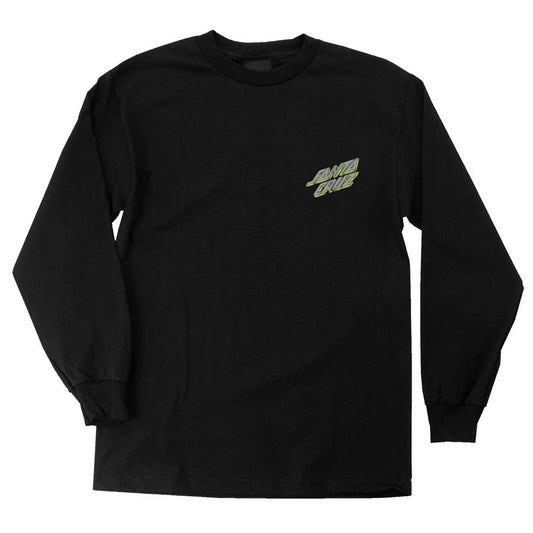 Santa Cruz Portal Dot Long Sleeve Mens T-Shirt - Black