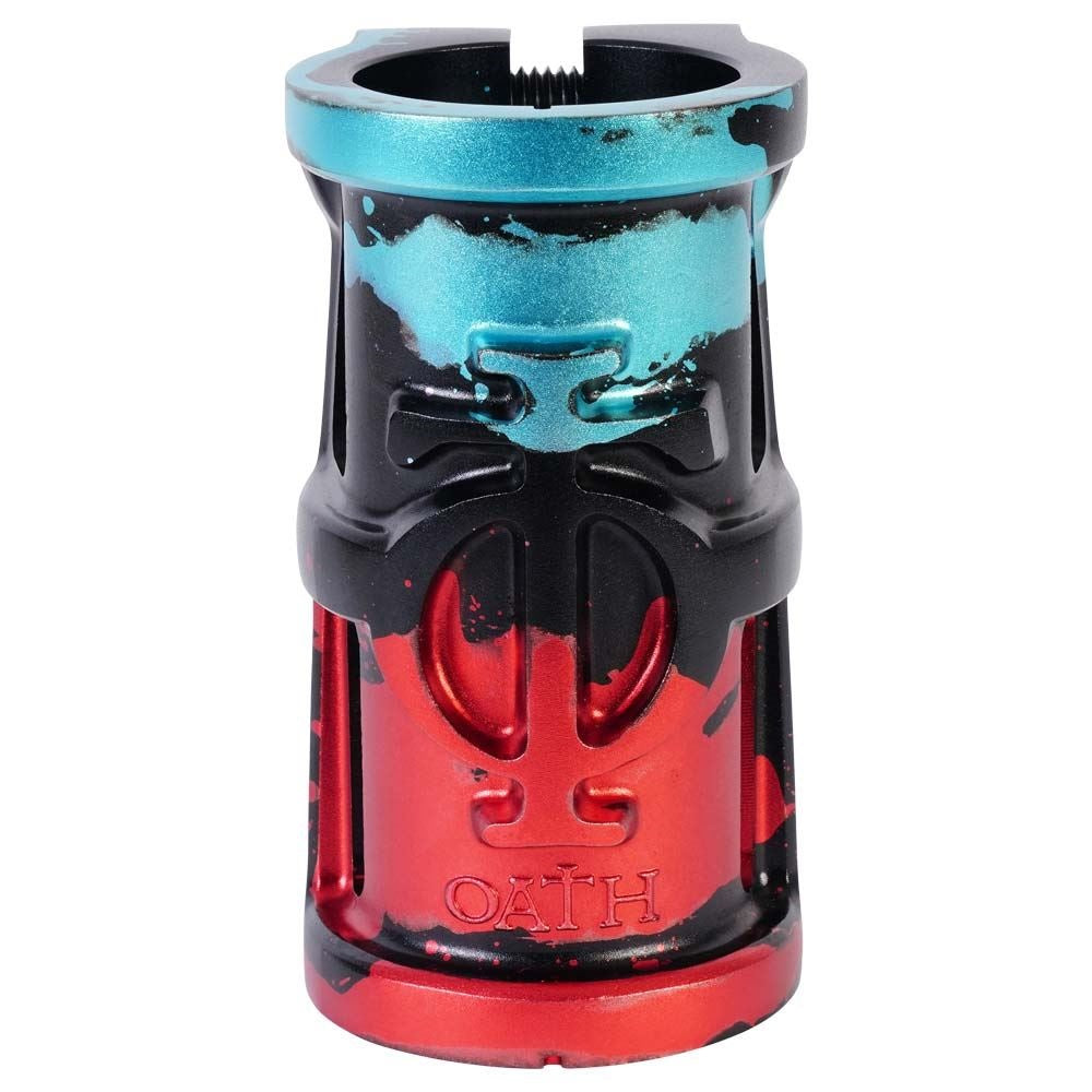 Oath Cage V2 SCS 4 Bolt Clamp - Black/Teal/Red