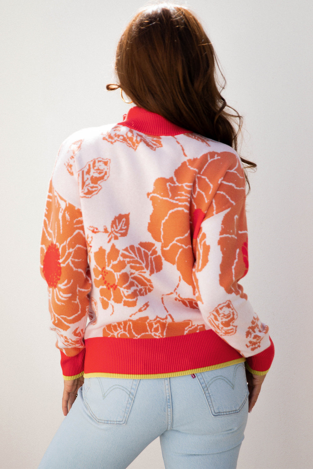 Theaella Zip Collared Pullover Sweater