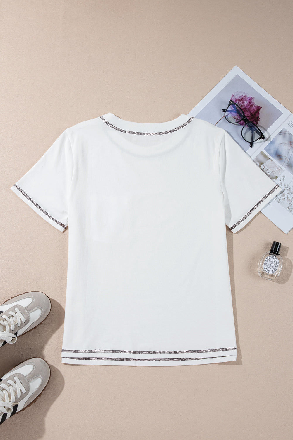 Horseshoe Embroidered Patch Pocket Tee