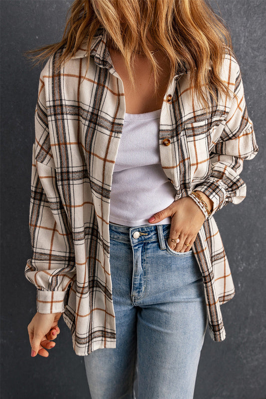 Khloe Oversized Plaid Pattern Shacket