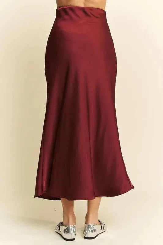 Davi & Dani High Waist Midi Skirt