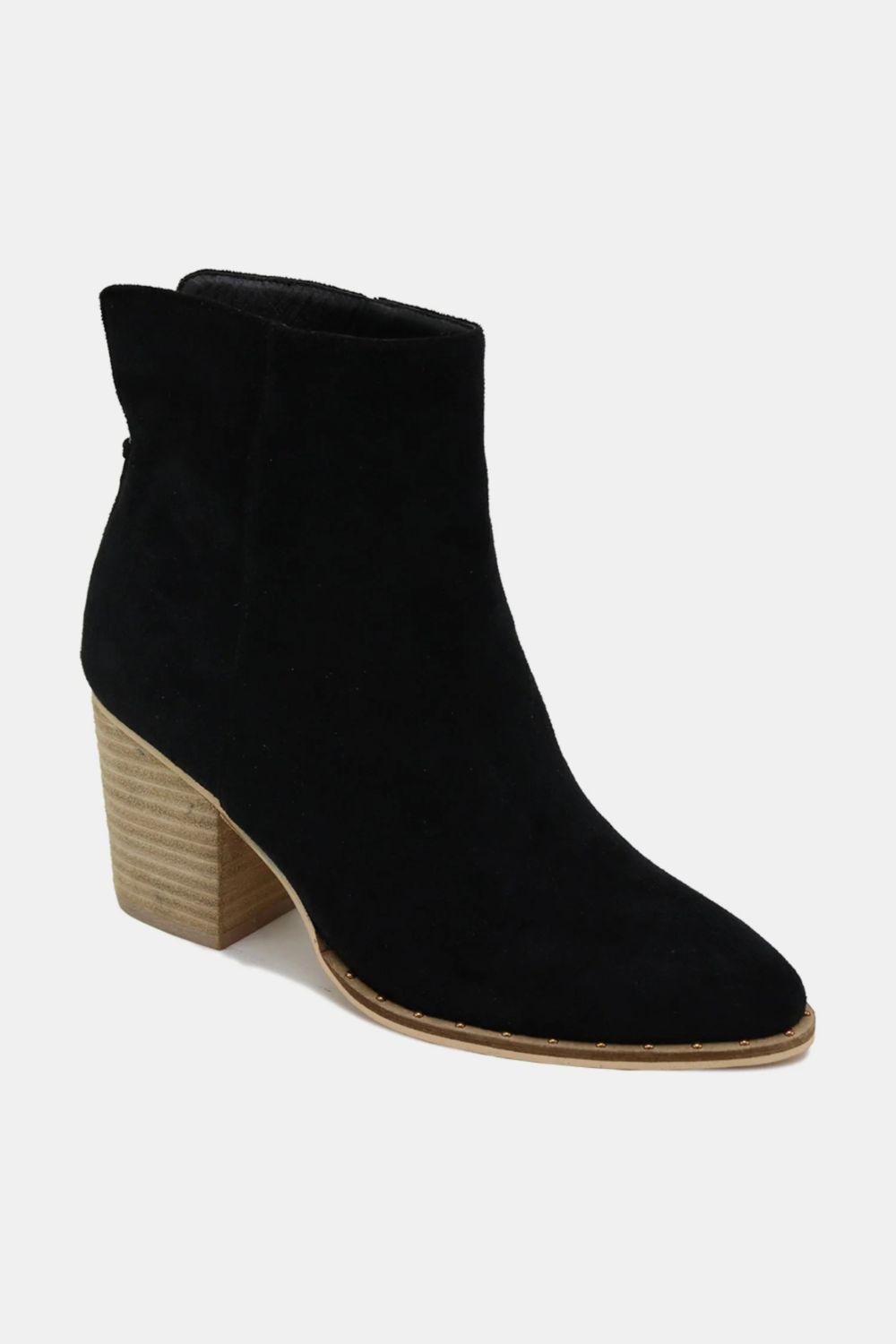 MayFair Suede Point Toe Ankle Booties