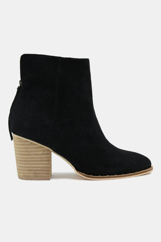 MayFair Suede Point Toe Ankle Booties