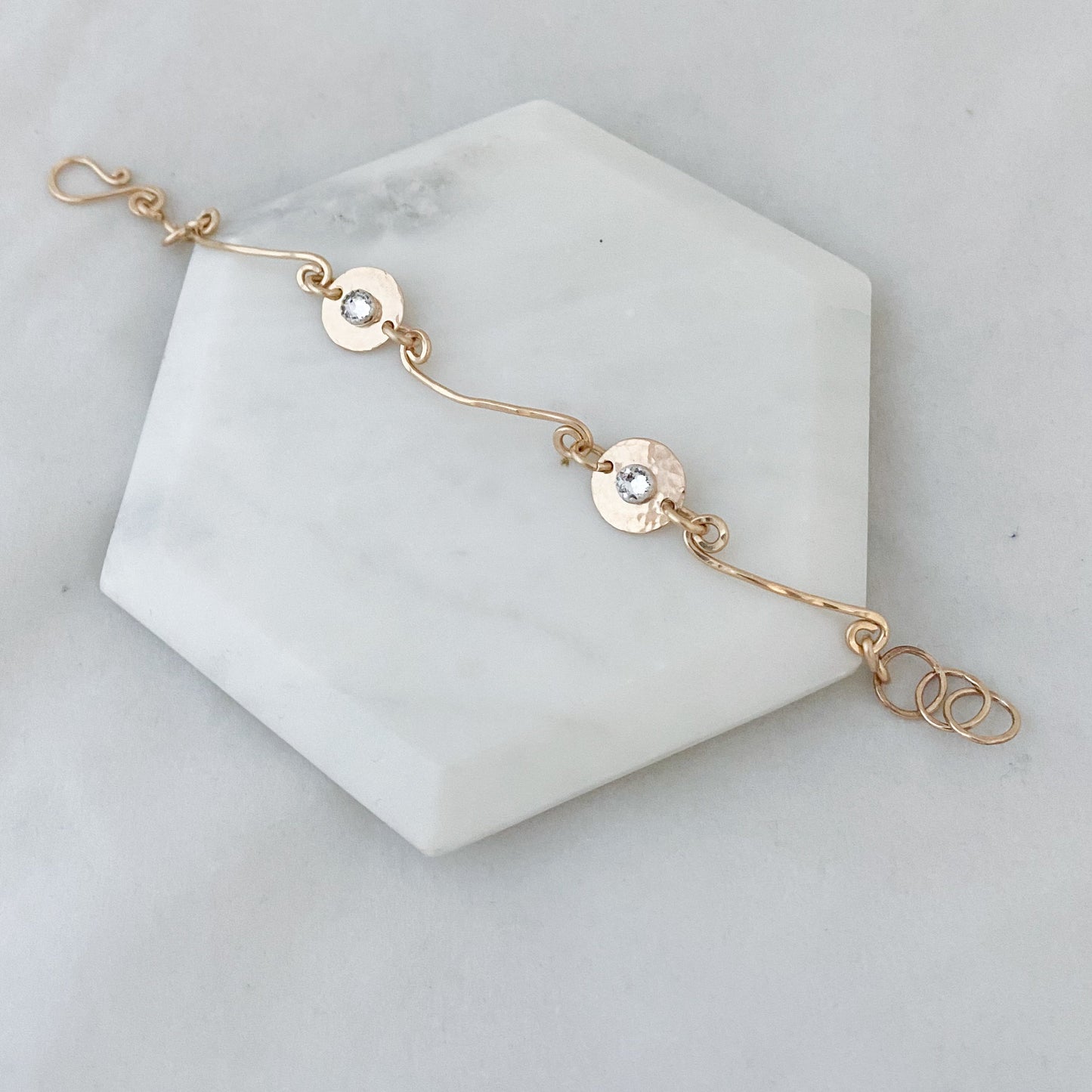Swirl Birthstone Bracelet