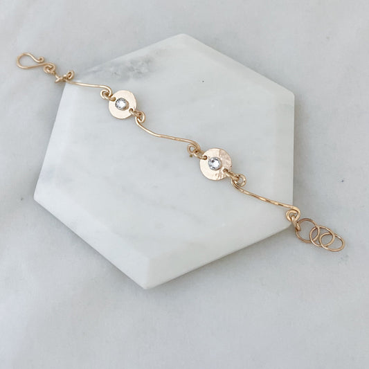 Swirl Birthstone Bracelet