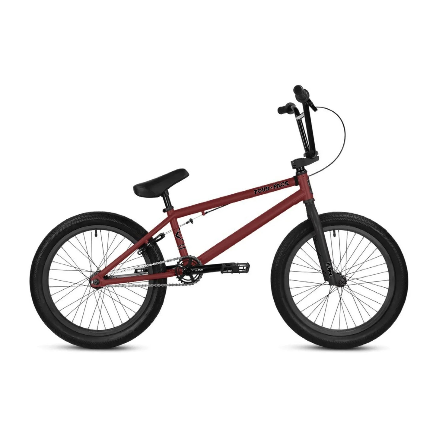 DK Four Pack 20″ Complete BMX Bike - Oxblood