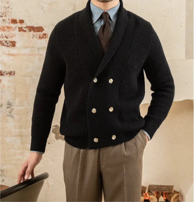 Men's V-Neck Sweater Coat