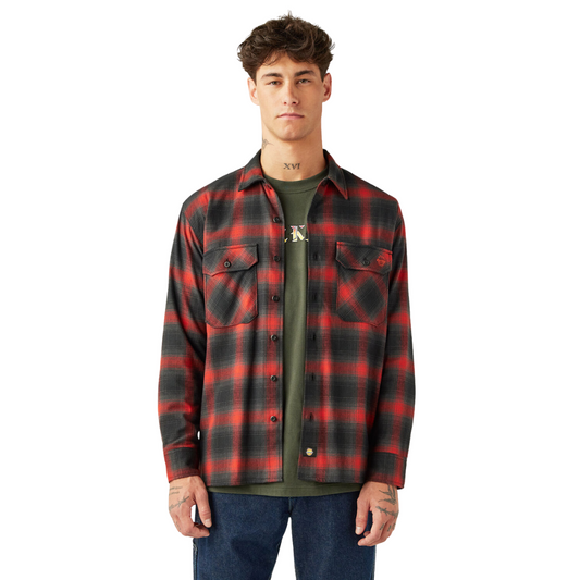 Dickies X Spitfire Flannel LS Shirt - Red Ochre