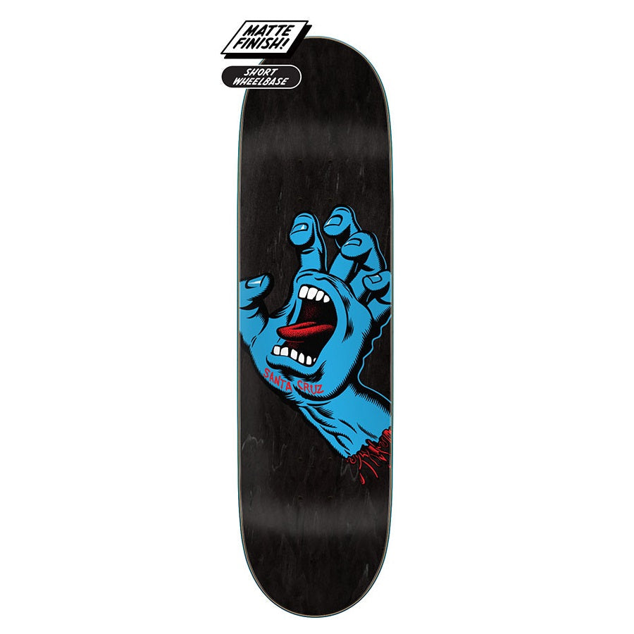 Santa Cruz Screaming Hand Skateboard Deck - 8.6" Black