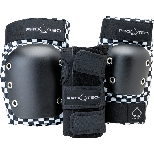 ProTec Street Gear Junior 3 Pack Open Back Combo Pads - Checker