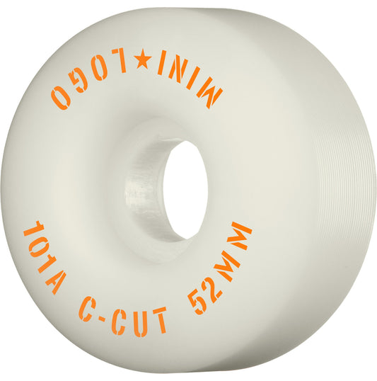 Mini Logo Wheels C-Cut ″2″ 52mm 101a - White (Set of 4)
