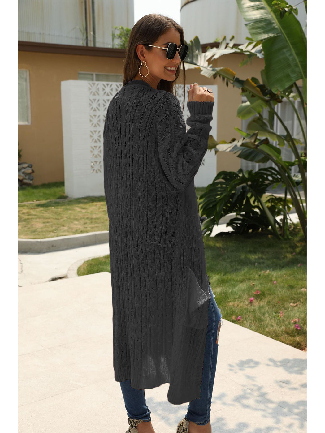 Knitted Long Sleeve Cardigan Sweater