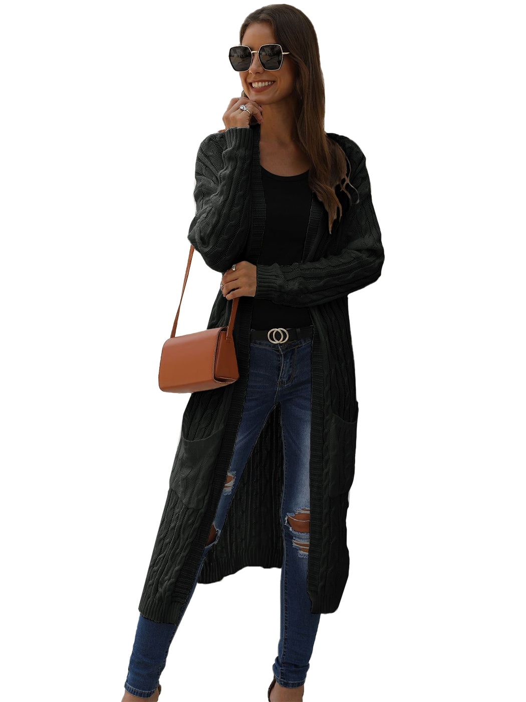 Knitted Long Sleeve Cardigan Sweater