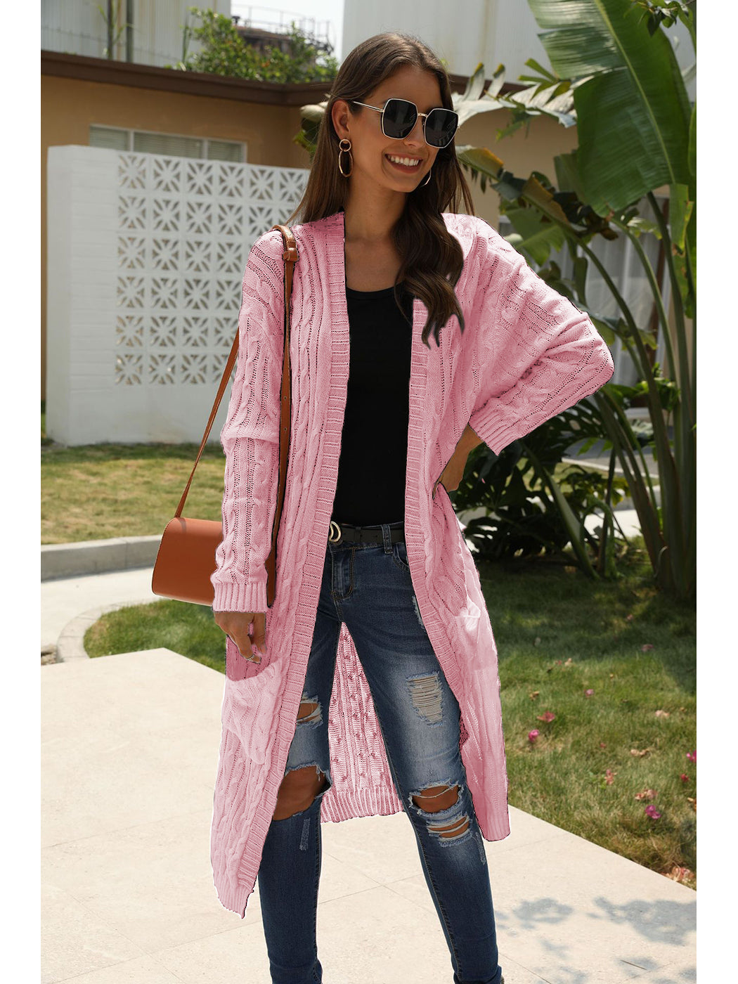 Knitted Long Sleeve Cardigan Sweater