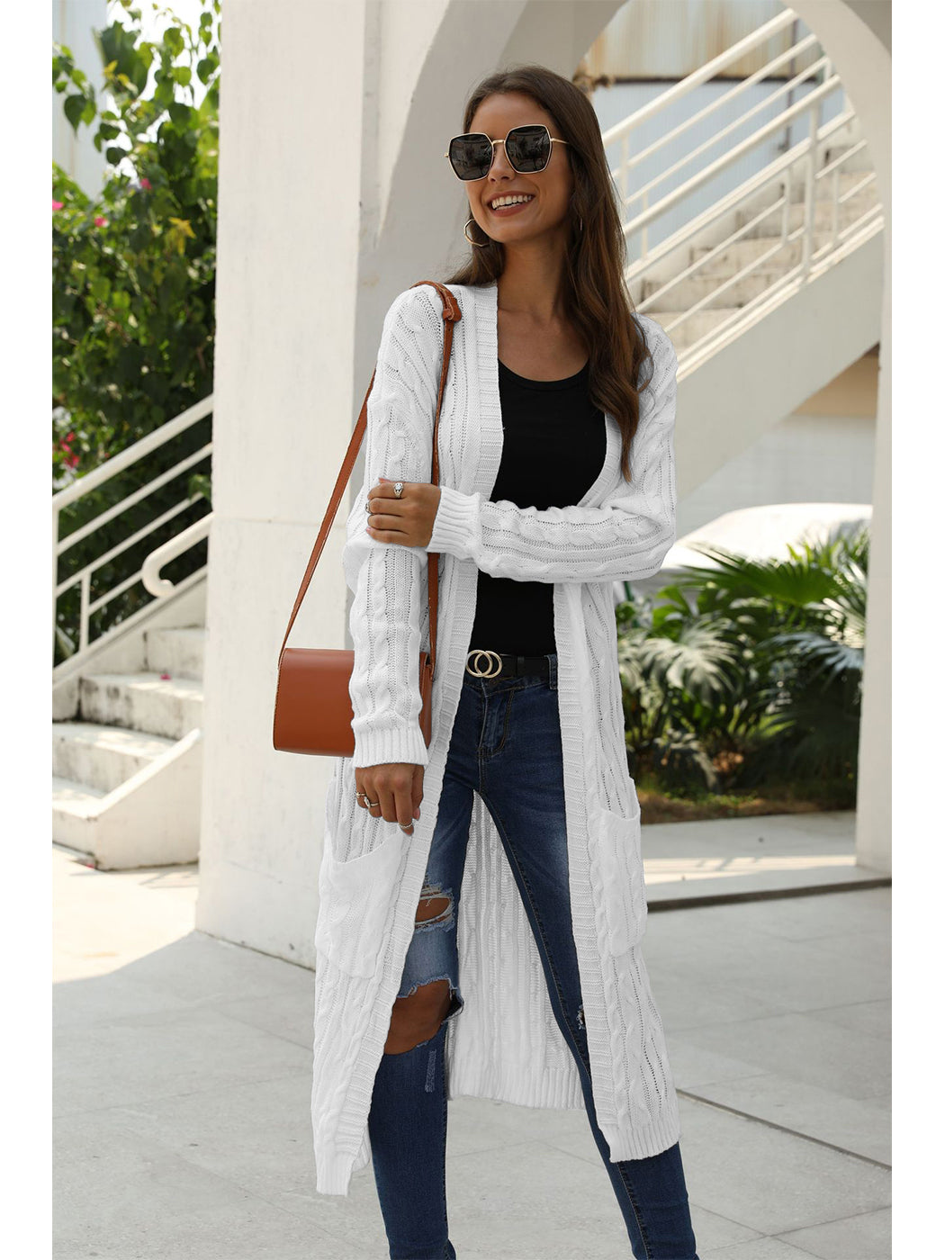 Knitted Long Sleeve Cardigan Sweater