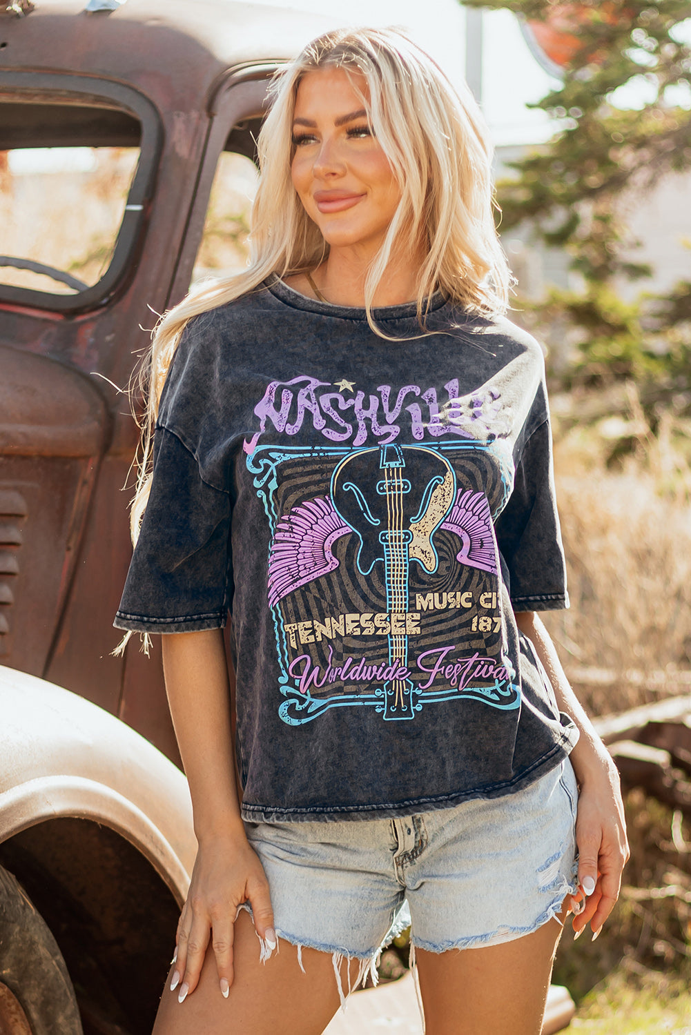 Nashville Tennessee Mineral Washed Vintage Tee