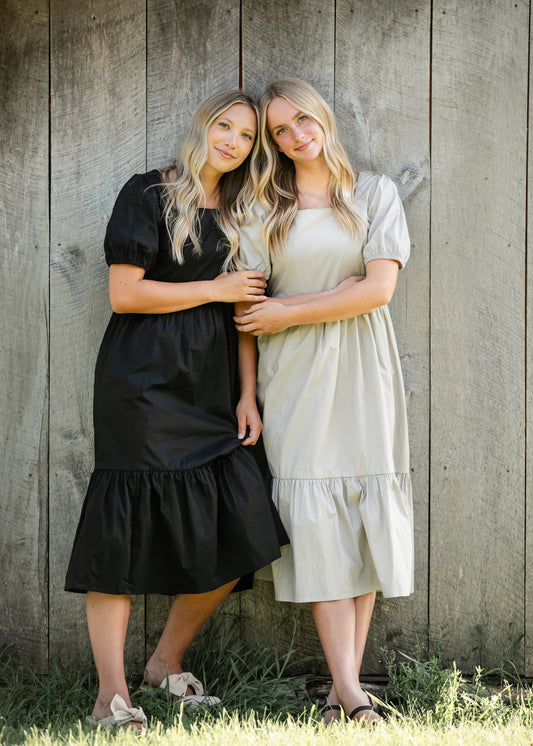 Ava Square Neck Midi Dress - FINAL SALE