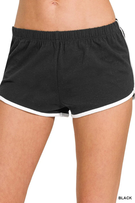 Zenana Elastic Waistband Dolphin Shorts