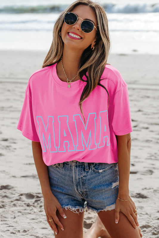 MAMA Letter Graphic Neon Tee