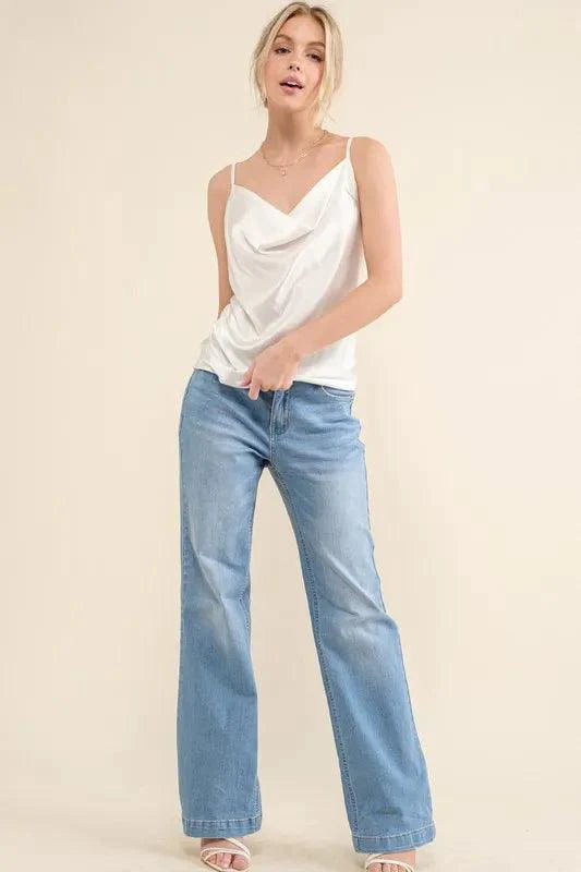 Satin Cami with Adjustable Strap