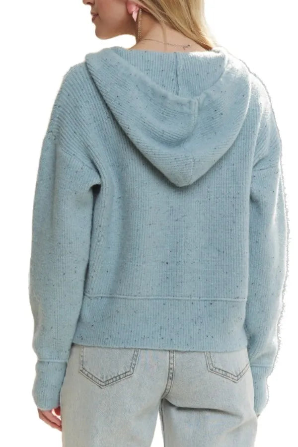 ADORA Hoodie Relaxed Fit  Ribbed Cuffs Sweater Cardigan