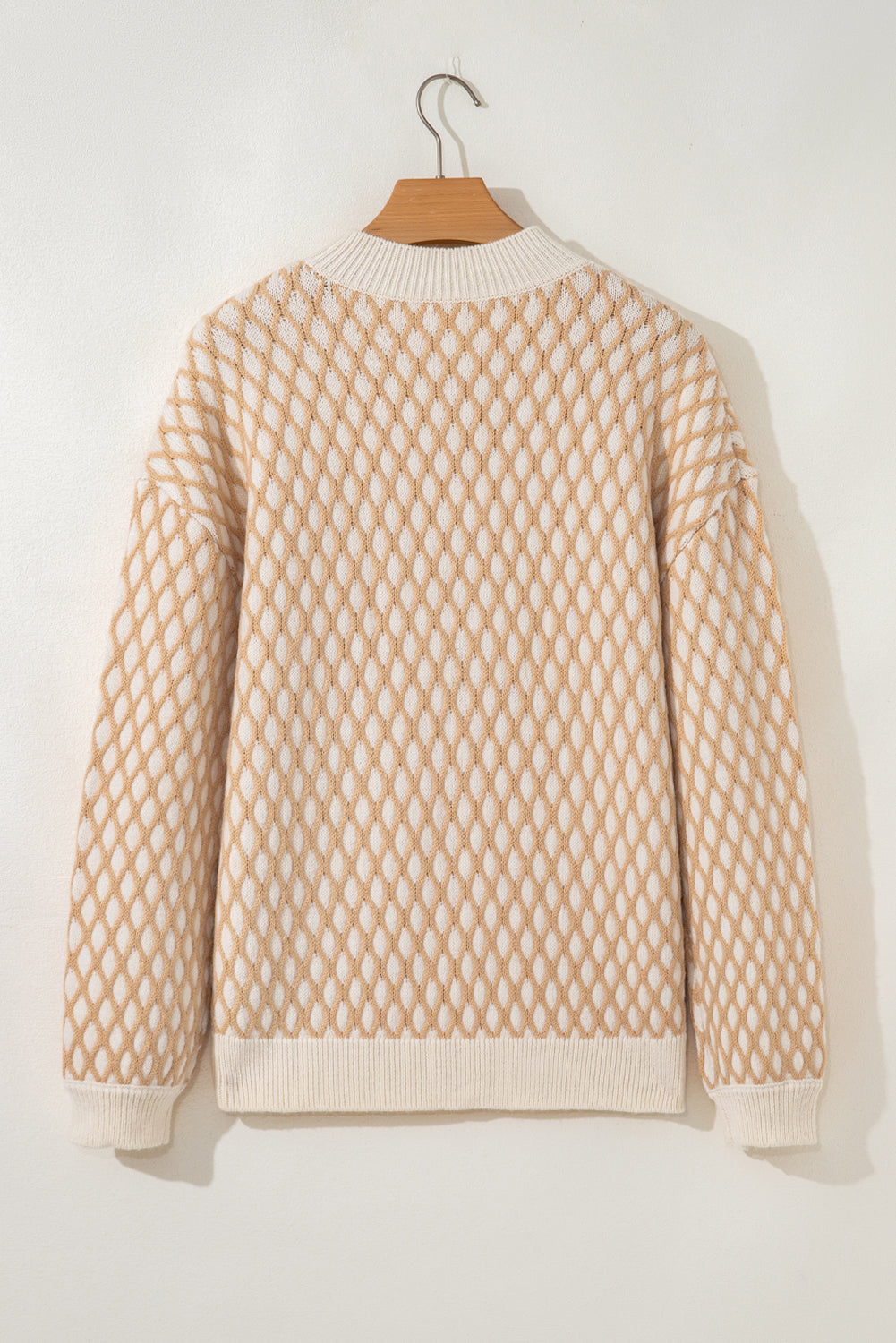 Ximena Rhombus Textured Knit Sweater