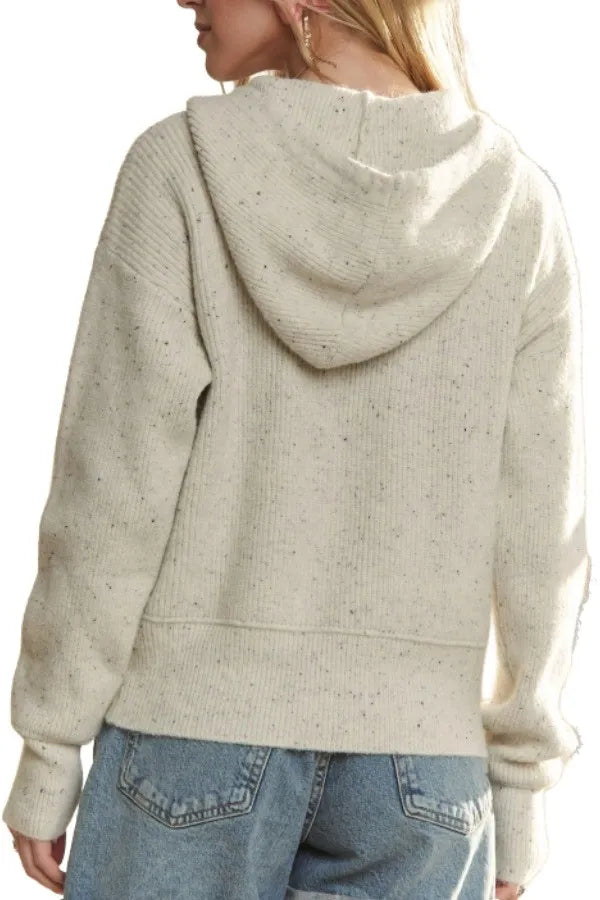ADORA Hoodie Relaxed Fit  Ribbed Cuffs Sweater Cardigan