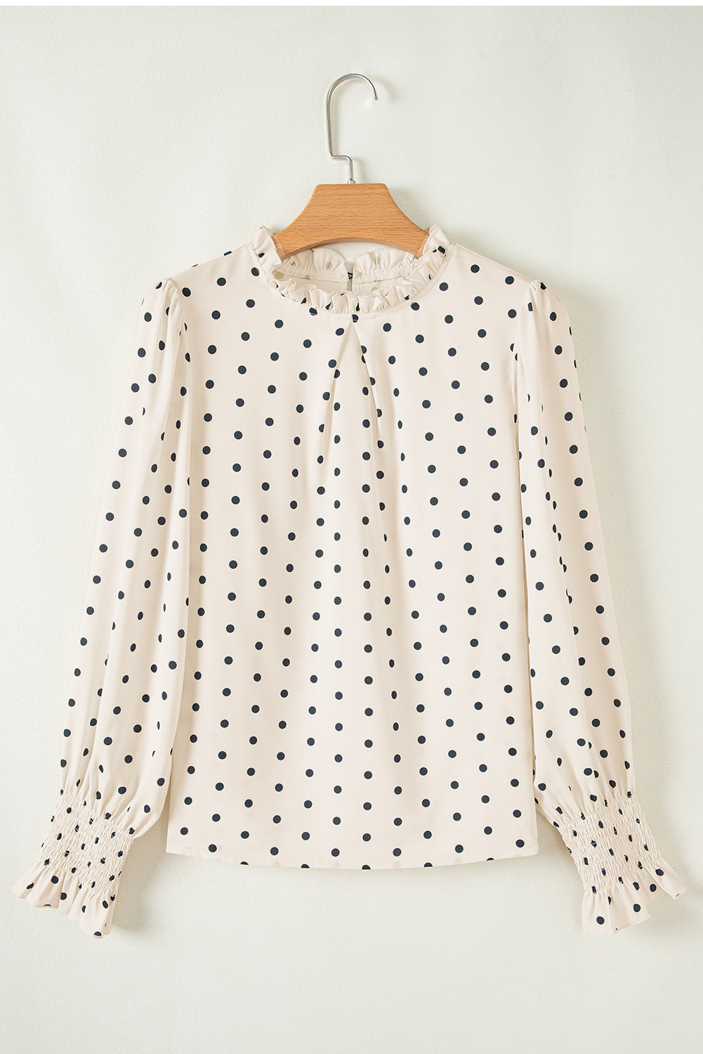 Catalina Polka Dot Lantern Sleeve Blouse