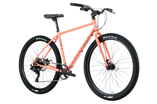 Fairdale Lookfar Step-Thru Complete Cruiser Bike - Matte Coral Red