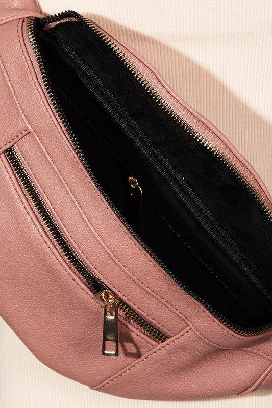 Fame  Leather Crossbody Bag with Removable Strap